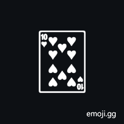 Playing Card Ten of Hearts Symbol