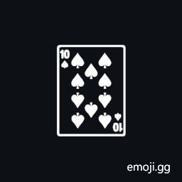 Playing Card Ten of Spades Symbol