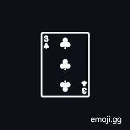 Playing Card Three of Clubs Symbol