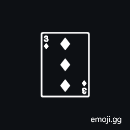 Playing Card Three of Diamonds Symbol
