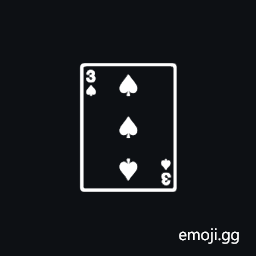 Playing Card Three of Spades Symbol