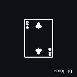 Playing Card Two of Clubs Symbol