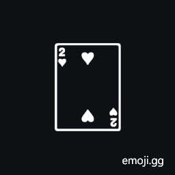 Playing Card Two of Hearts Symbol