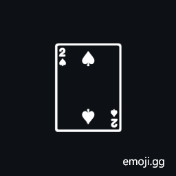 Playing Card Two of Spades Symbol