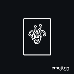 Playing Card White Joker Symbol