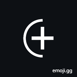 Plus Sign In Left Half Circle Symbol