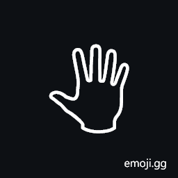 Reversed Raised Hand with Fingers Splayed Symbol