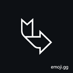 Ribbon Arrow Down Right Symbol