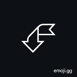 Ribbon Arrow Left Down Symbol