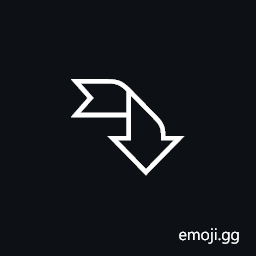 Ribbon Arrow Right Down Symbol