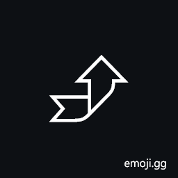 Ribbon Arrow Right Up Symbol
