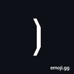 Right Black Tortoise Shell Bracket Symbol
