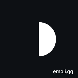 Right Half Black Circle Symbol