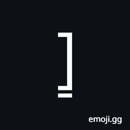 Right Square Bracket with Underbar Symbol