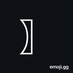 Right White Lenticular Bracket Symbol