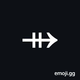 Rightwards Arrow with Double Vertical Stroke Symbol