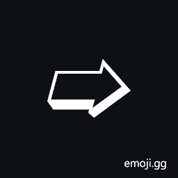 Rightwards Back-Tilted Shadowed White Arrow Symbol