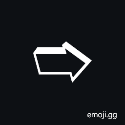 Rightwards Front-Tilted Shadowed White Arrow Symbol