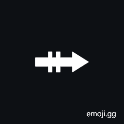 Rightwards Triangle-Headed Arrow with Double Horizontal Stroke Symbol