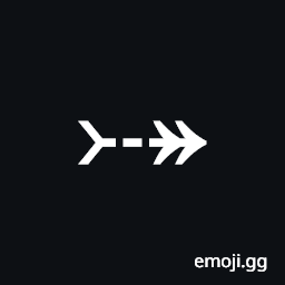 Rightwards Two-Headed Triple Dash Arrow Symbol