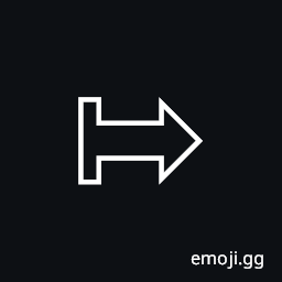 Rightwards White Arrow from Wall Symbol