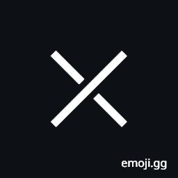 Rising Diagonal Crossing Falling Diagonal Symbol