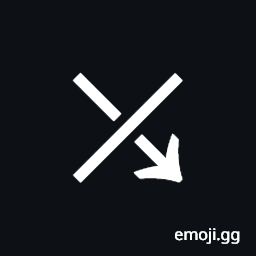 Rising Diagonal Crossing South East Arrow Symbol