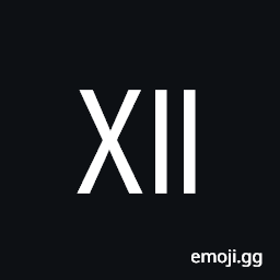 Roman Numeral Twelve Symbol
