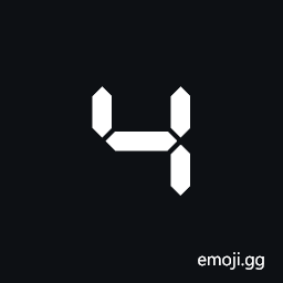 Segmented Digit Four Symbol