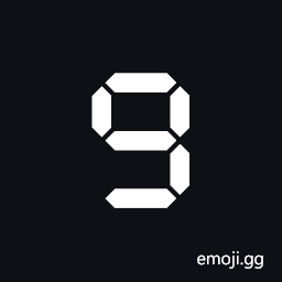 Segmented Digit Nine Symbol