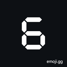 Segmented Digit Six Symbol