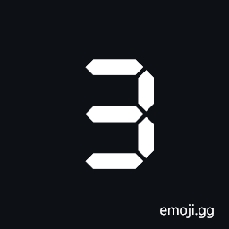 Segmented Digit Three Symbol