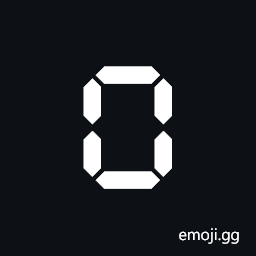 Segmented Digit Zero Symbol