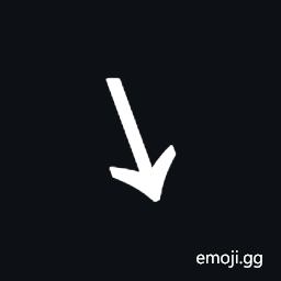Short Backslanted South Arrow Symbol