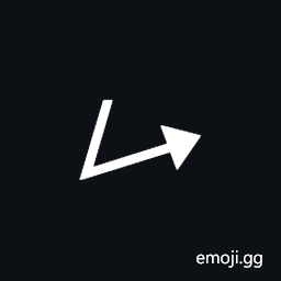 Short Bent Arrow Pointing Downwards Then North East Symbol