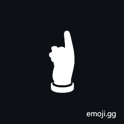 Sideways Black Up Pointing Index Symbol