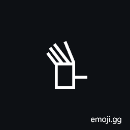 Signwriting Hand-Flat Five Fingers Spread Hinged Thumb Side Symbol