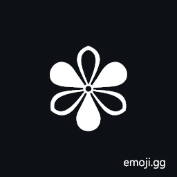 Six Petalled Black and White Florette Symbol
