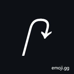Slanted North Arrow with Hooked Head Symbol