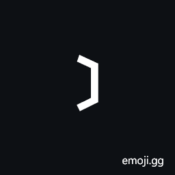 Small Right Tortoise Shell Bracket Symbol