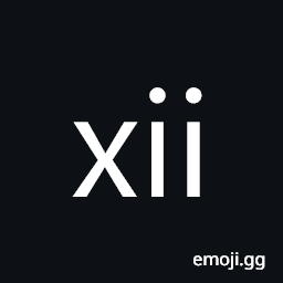 Small Roman Numeral Twelve Symbol