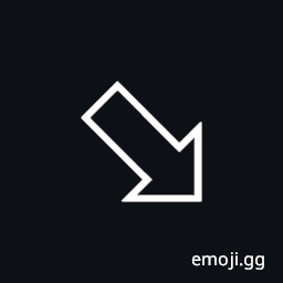 South East White Arrow Symbol