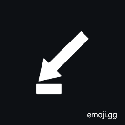 South West Triangle-Headed Arrow To Bar Symbol