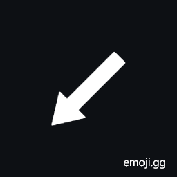 South West Triangle-Headed Arrow Symbol