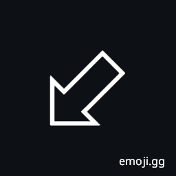 South West White Arrow Symbol