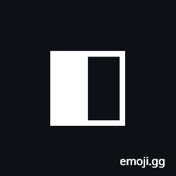 Square with Left Half Black Symbol