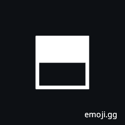 Square with Top Half Black Symbol