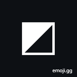 Square with Upper Left Diagonal Half Black Symbol