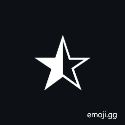 Star with Left Half Black Symbol