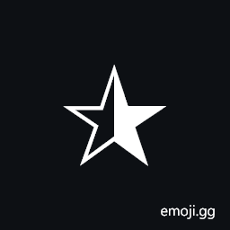 Star with right Half Black Symbol